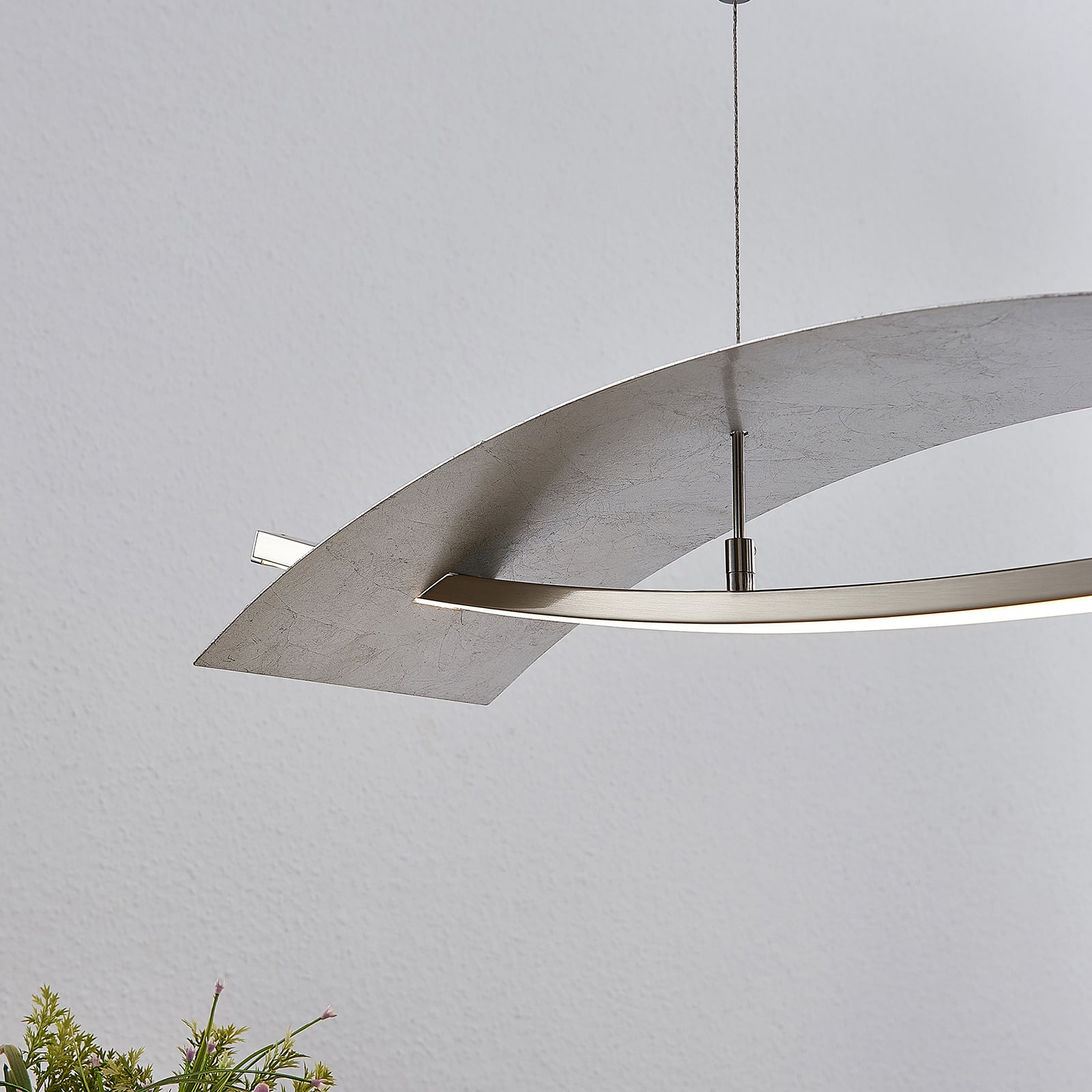 LED pendellampe Marija sølv dimbar 91 cm 22W - Lucande