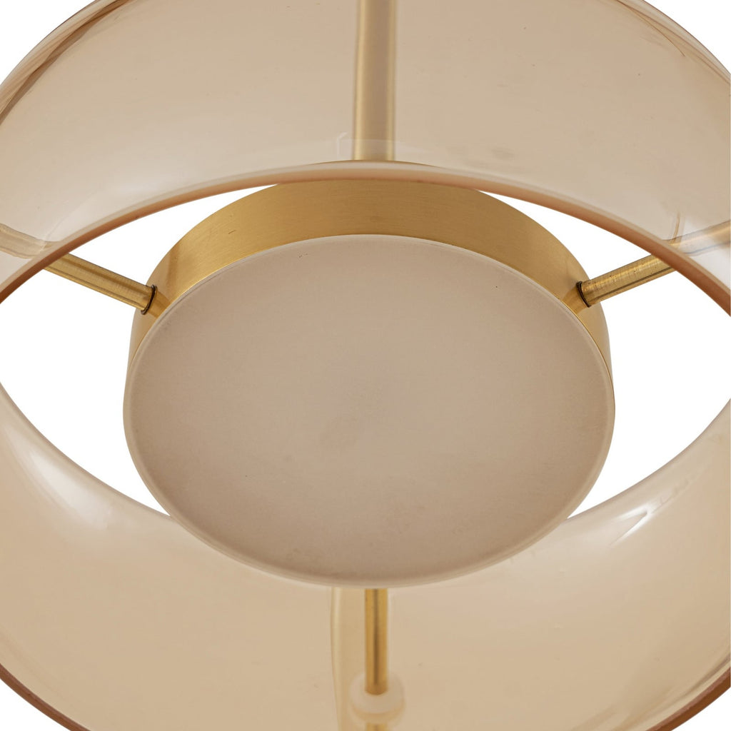LED pendellampe Martis 3-lys amber dimbar 80 cm detalj av takfeste