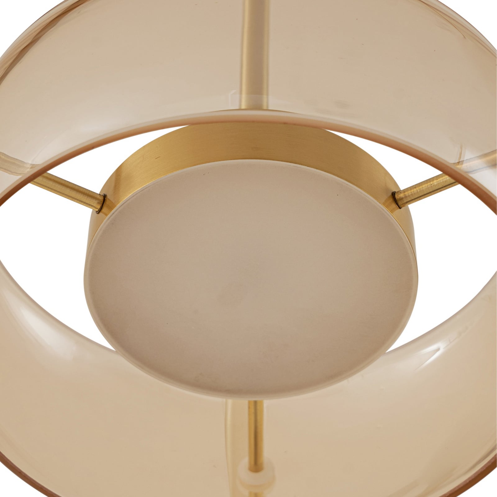 LED pendellampe Martis 3-lys amber dimbar 80 cm detalj av takfeste