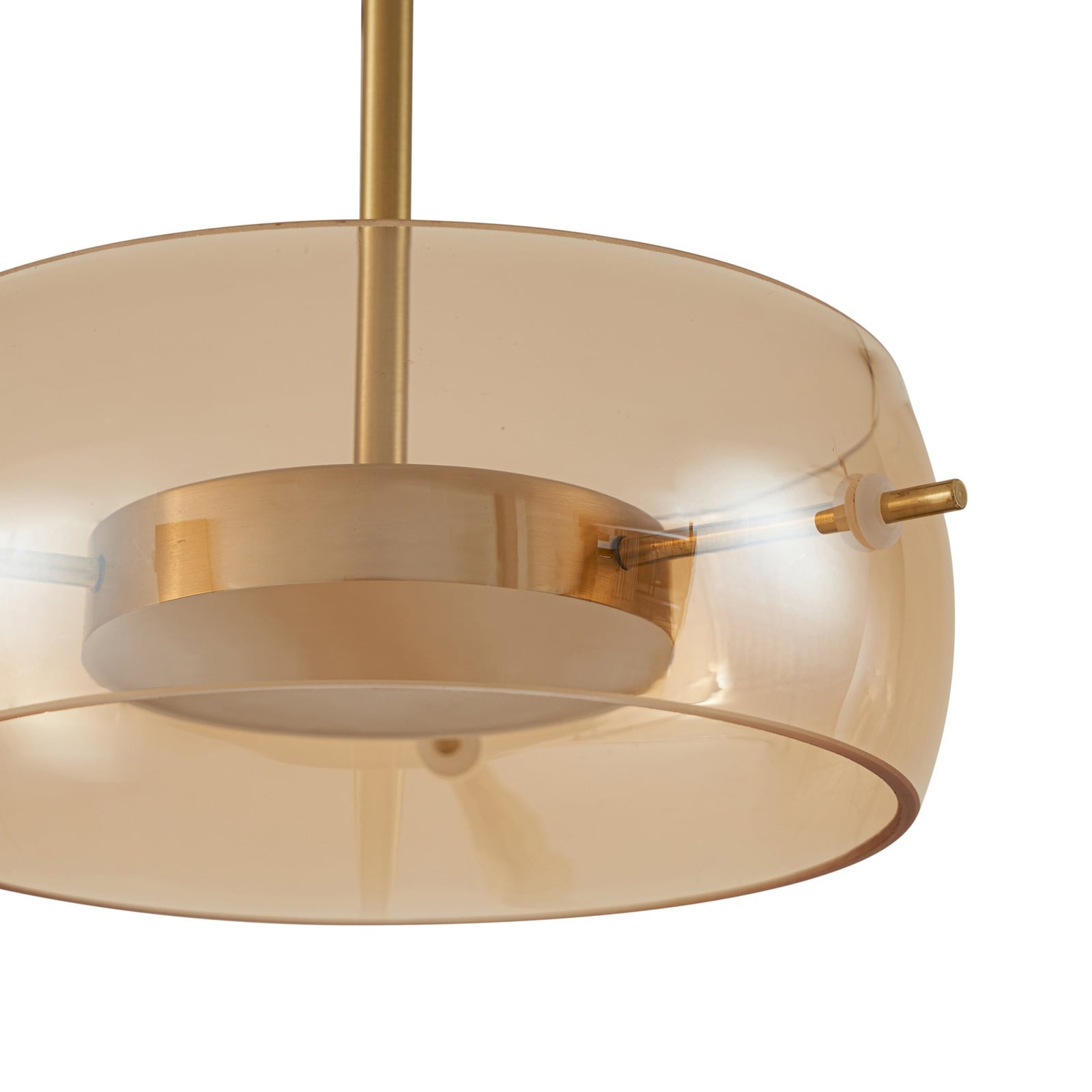 LED pendellampe Martis 3-lys amber dimbar 80 cm sideprofil