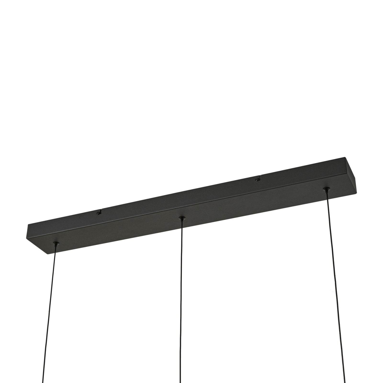 LED pendellampe Martis 3-lys svart glass step-dim detalj metall