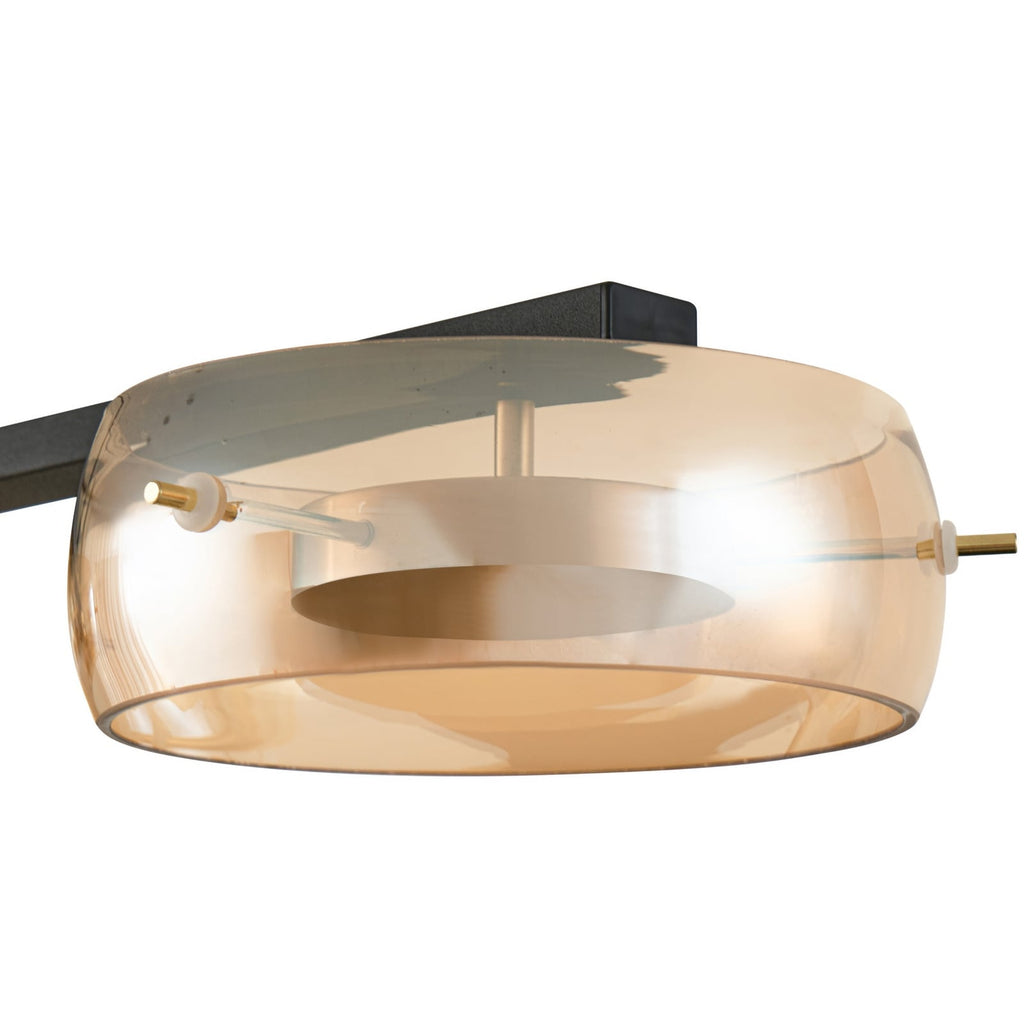 LED pendellampe Martis 4-lys glass amber dimbar 117 cm sideprofil