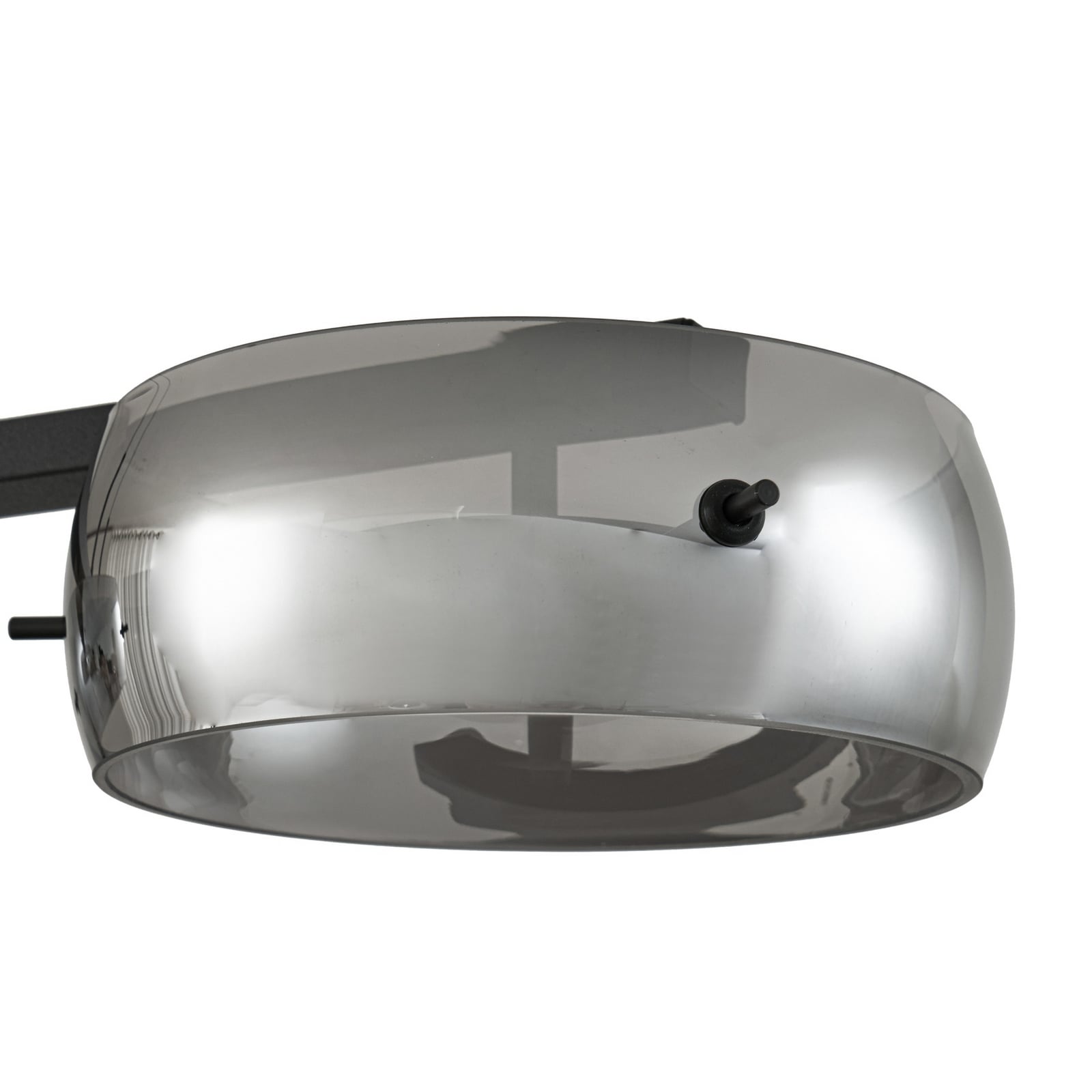 LED pendellampe Martis 4-lys svart glass dimbar fra siden