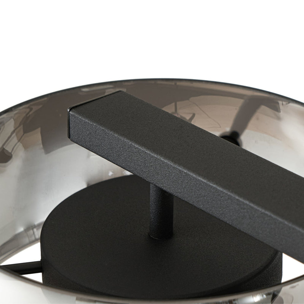 LED pendellampe Martis 4-lys svart glass dimbar oppheng