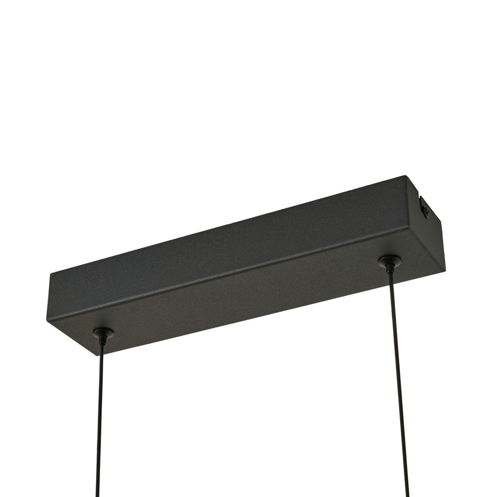 LED pendellampe Martis 4-lys svart glass dimbar monteringsdetalj