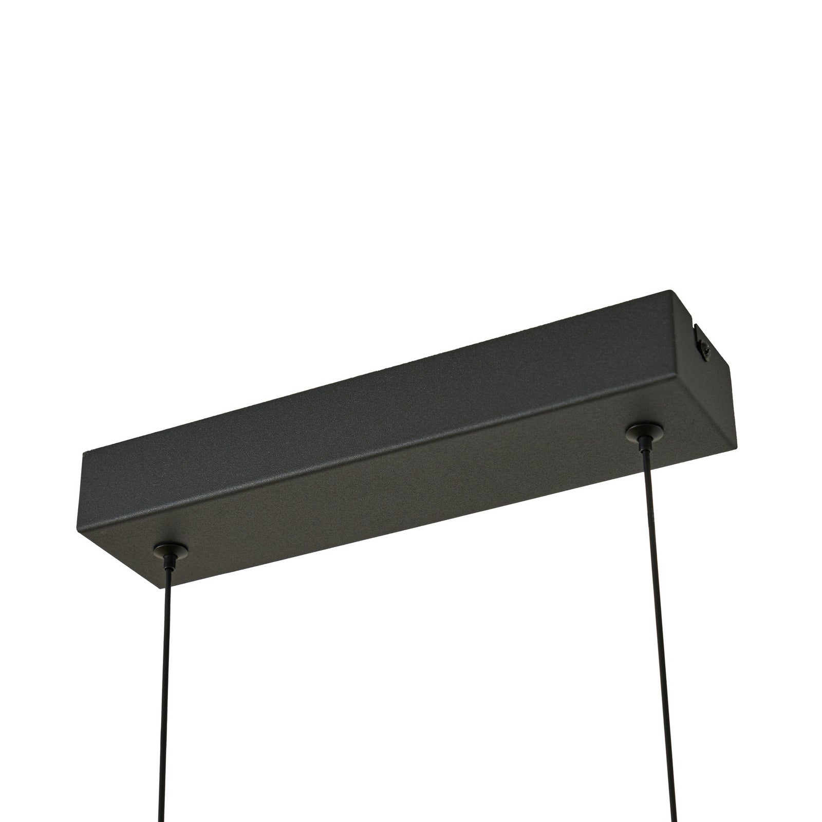 LED pendellampe Martis 4-lys svart glass dimbar monteringsdetalj