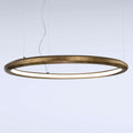 LED pendellampe Materica betong messingfinish foran