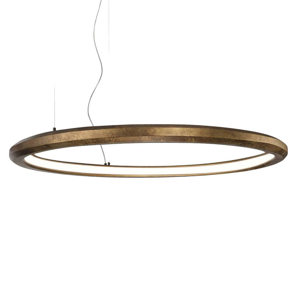 LED pendellampe Materica betong messingfinish detalj
