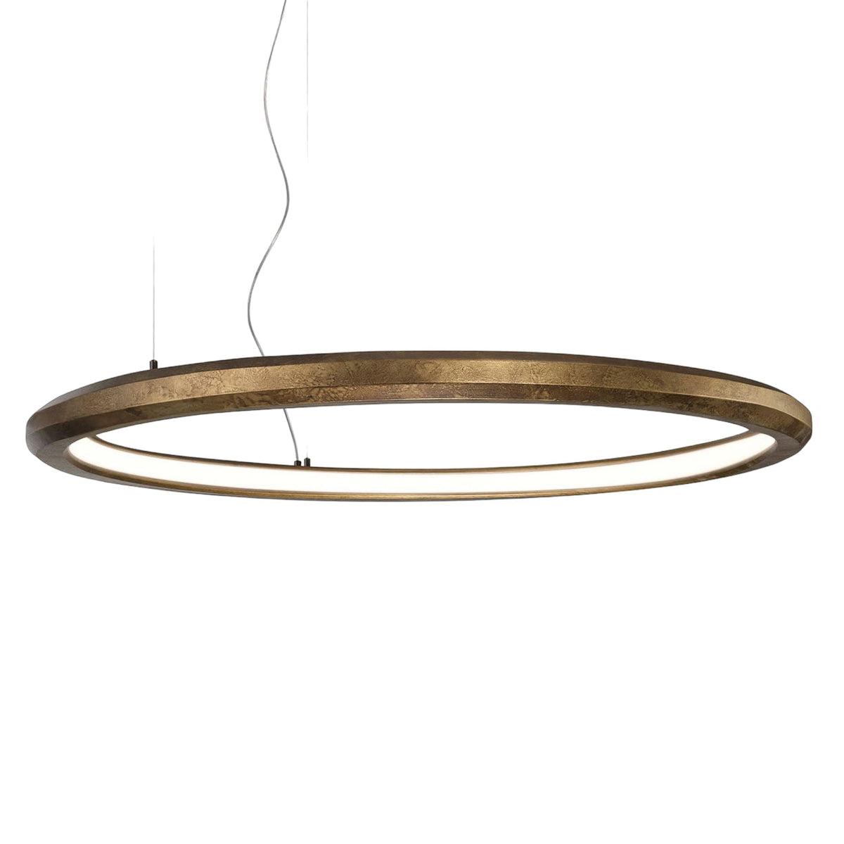 LED pendellampe Materica betong messingfinish detalj