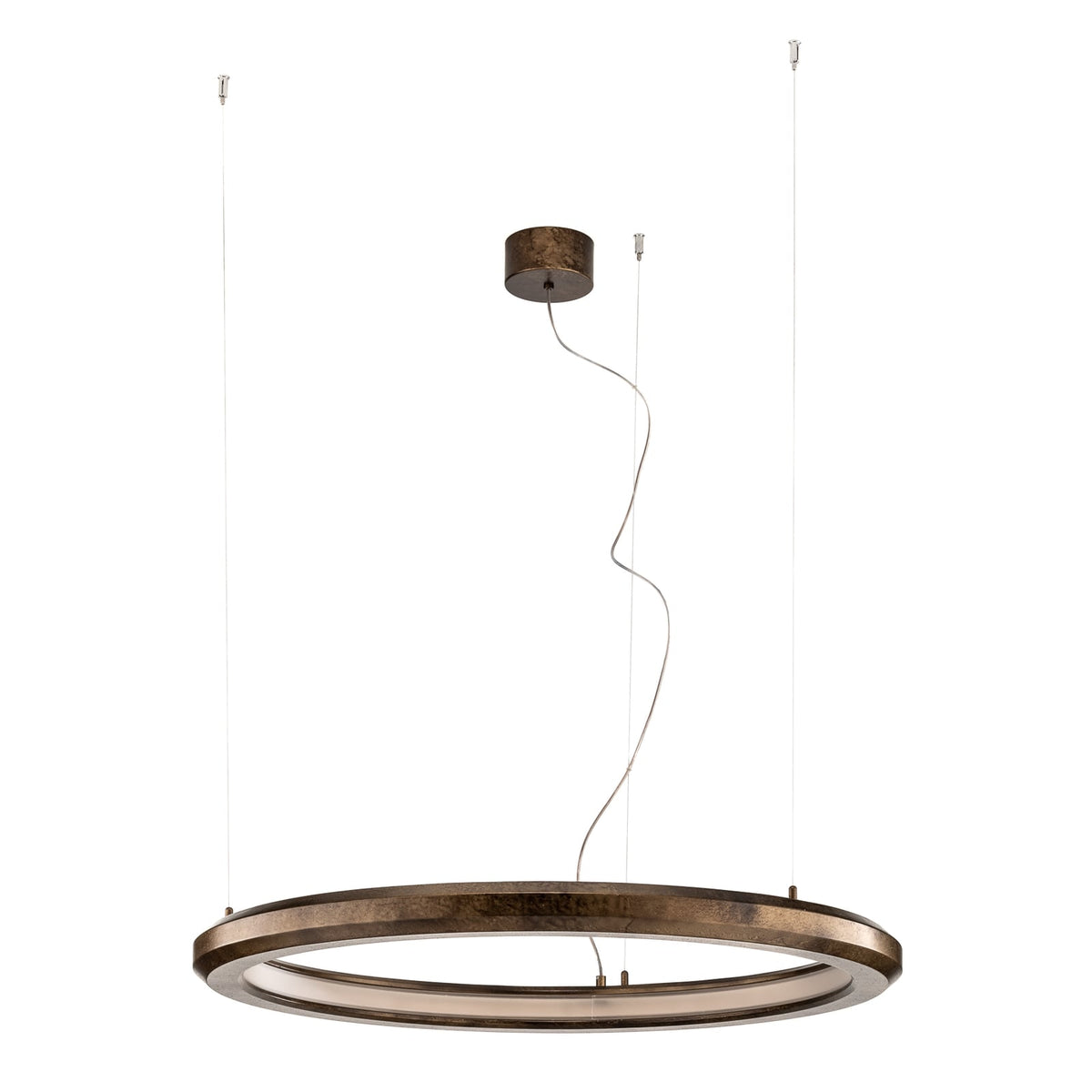 LED pendellampe Materica betong messingfinish detalj