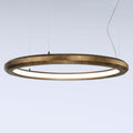 LED pendellampe Materica betong messingfinish forfra