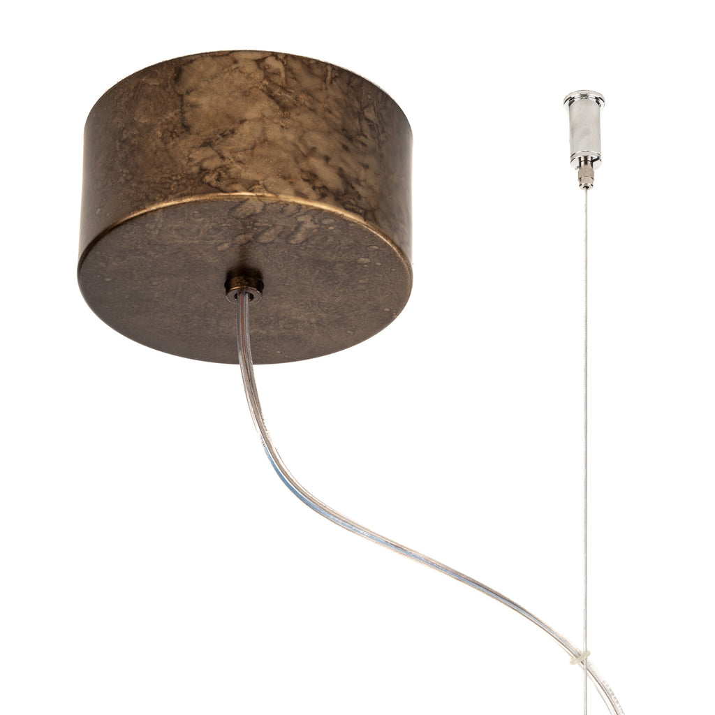 LED pendellampe Materica betong messingfinish oppheng