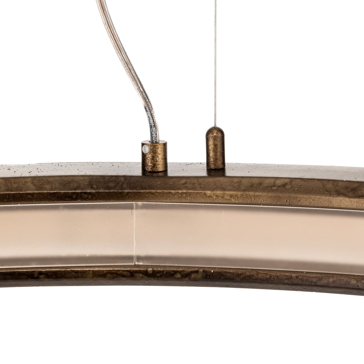 LED pendellampe Materica betong messingfinish side