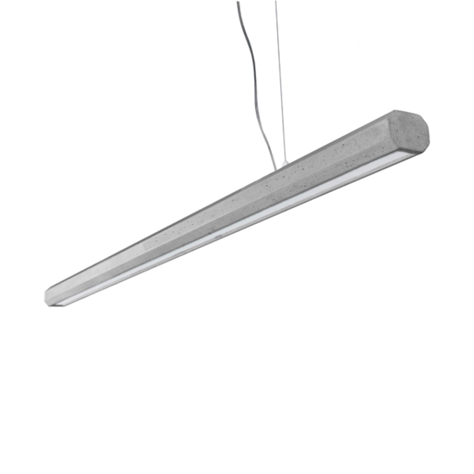 LED pendellampe Materica Stick betong grå forfra