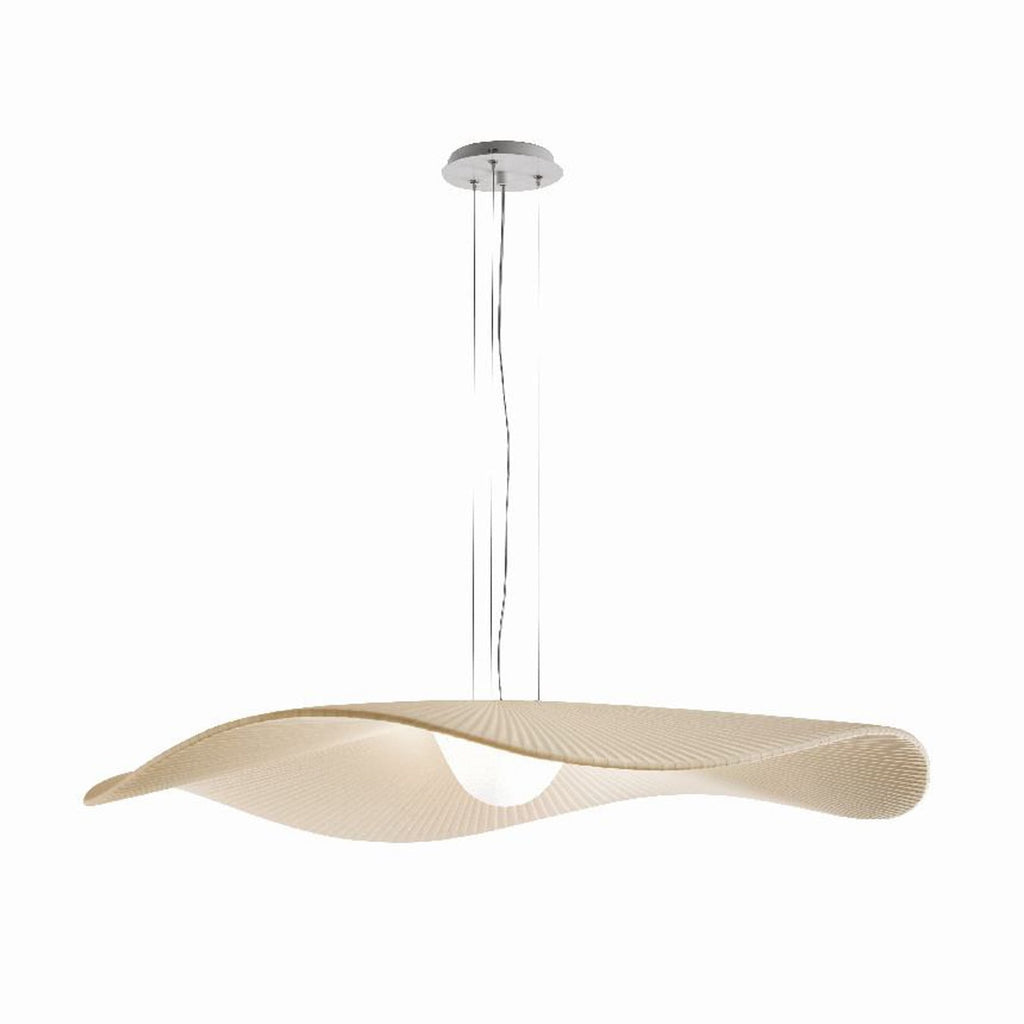 LED pendellampe Mediterránia dimbar hvit/krem Ø105 cm forfra