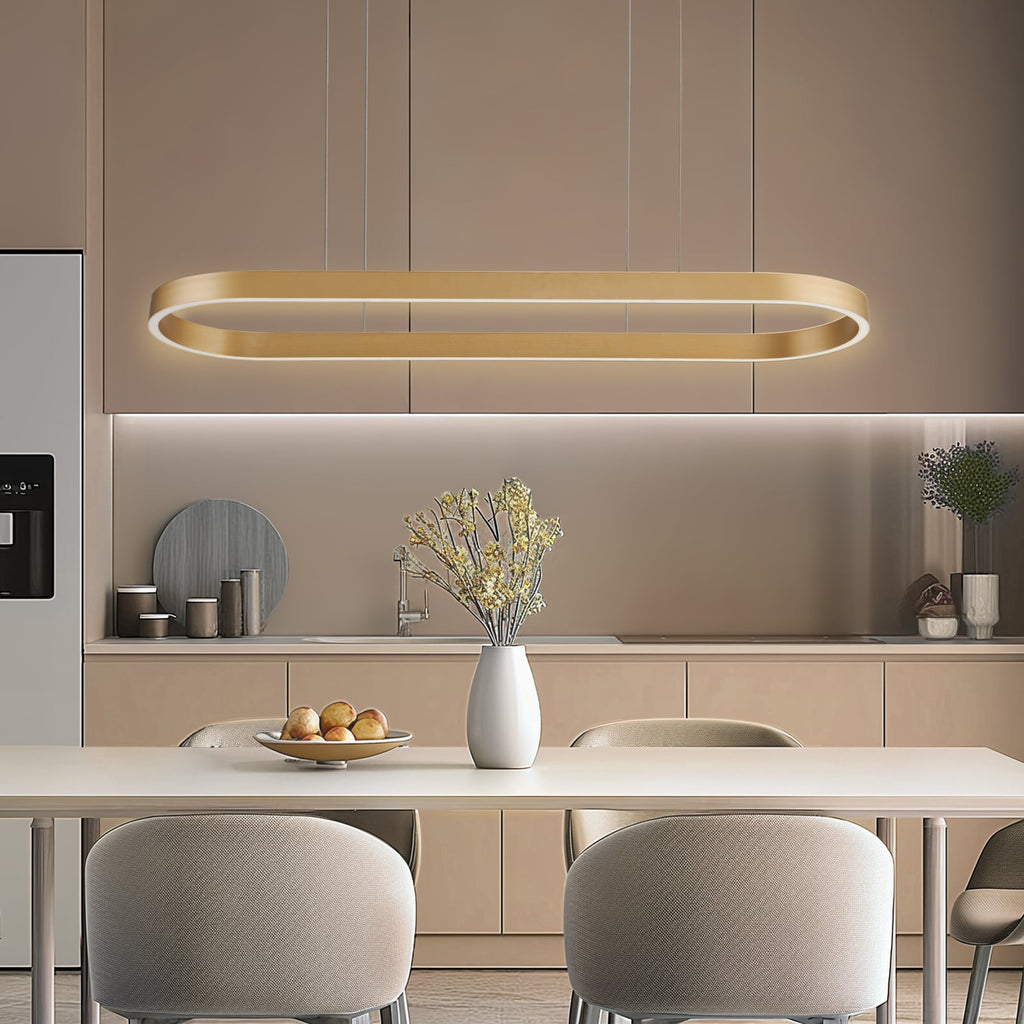 LED pendellampe Melinay oval gull dimbar CCT 110 cm WiFi bakside