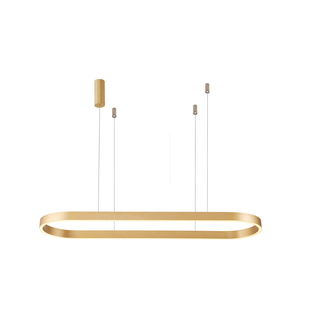 LED pendellampe Melinay oval gull dimbar CCT 110 cm WiFi materialdetalj
