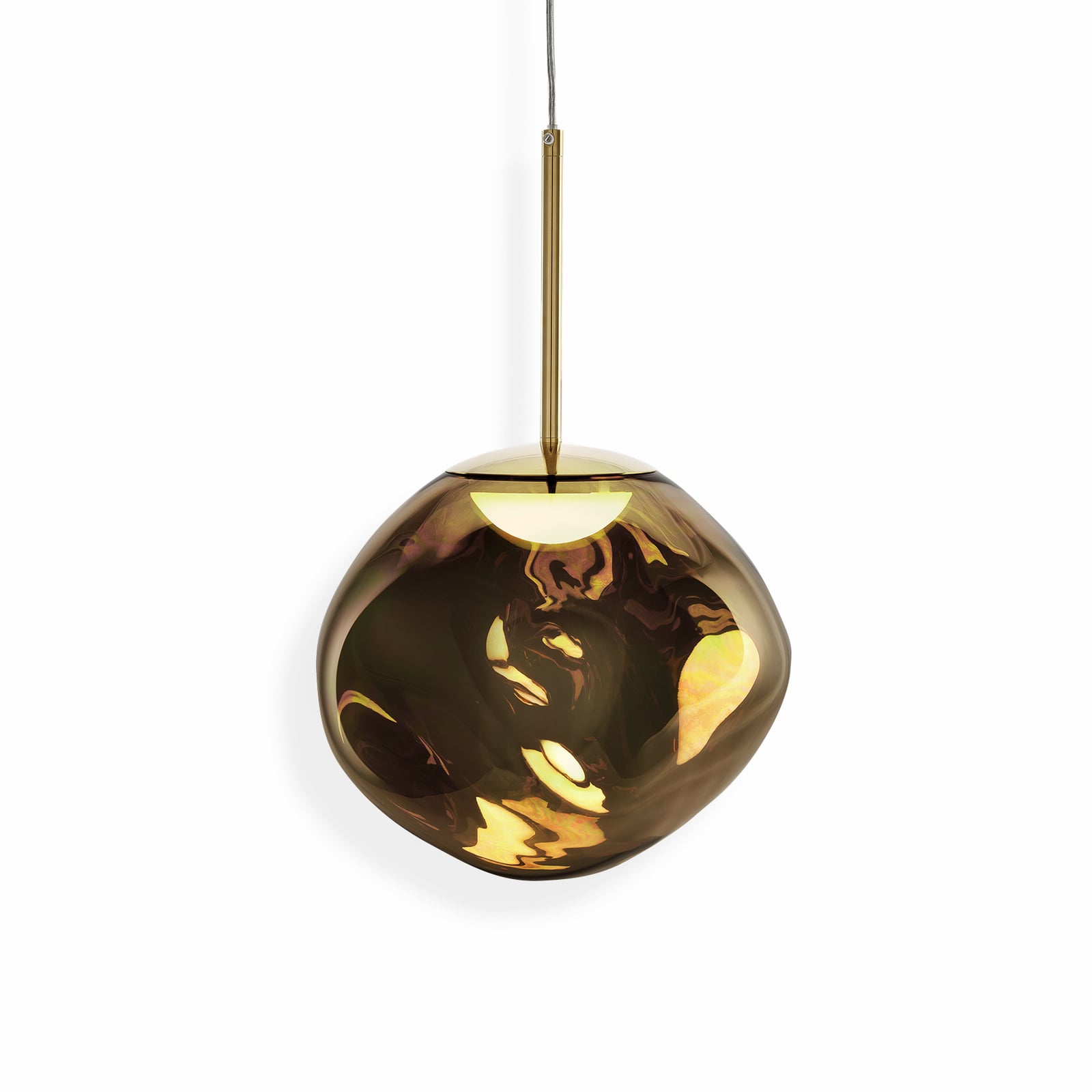 LED pendellampe Melt montert i rom med varmt lys