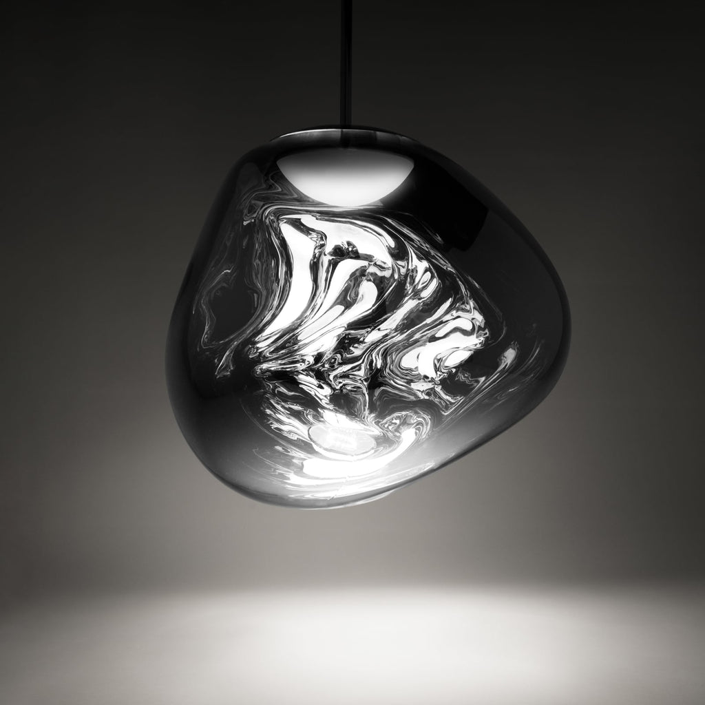 LED pendellampe Melt dimbar røykgrå plast Ø50 cm montert