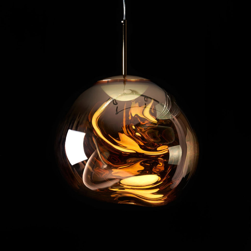 LED pendellampe Melt Mini dimbar gull forfra