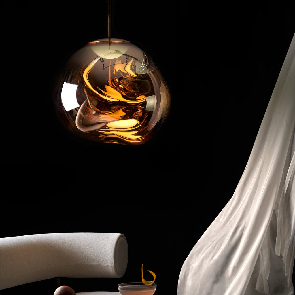 LED pendellampe Melt Mini dimbar gull bakside
