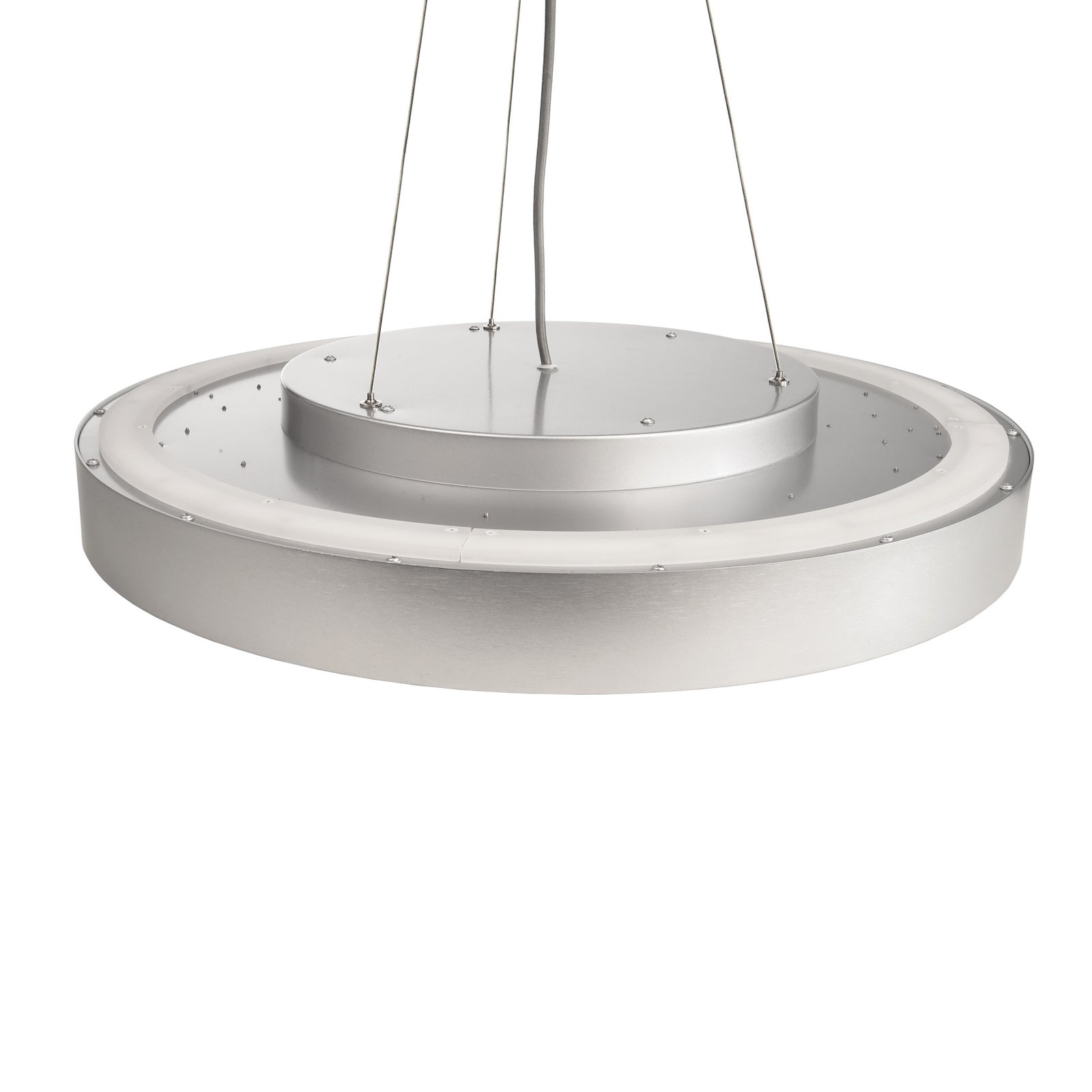 LED pendellampe Menkar sølv Ø80 cm CCT dimbar opp/ned bakside