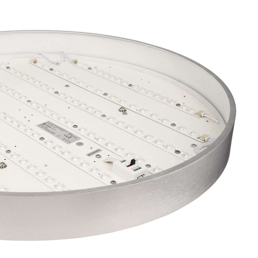 LED pendellampe Menkar sølv Ø80 cm detalj av aluminium og akryl