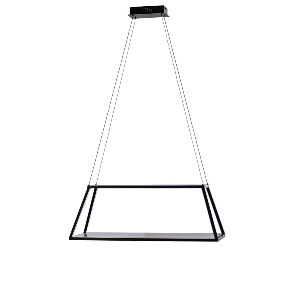 LED pendellampe Mensola aluminium dimbar svart 75 cm montert