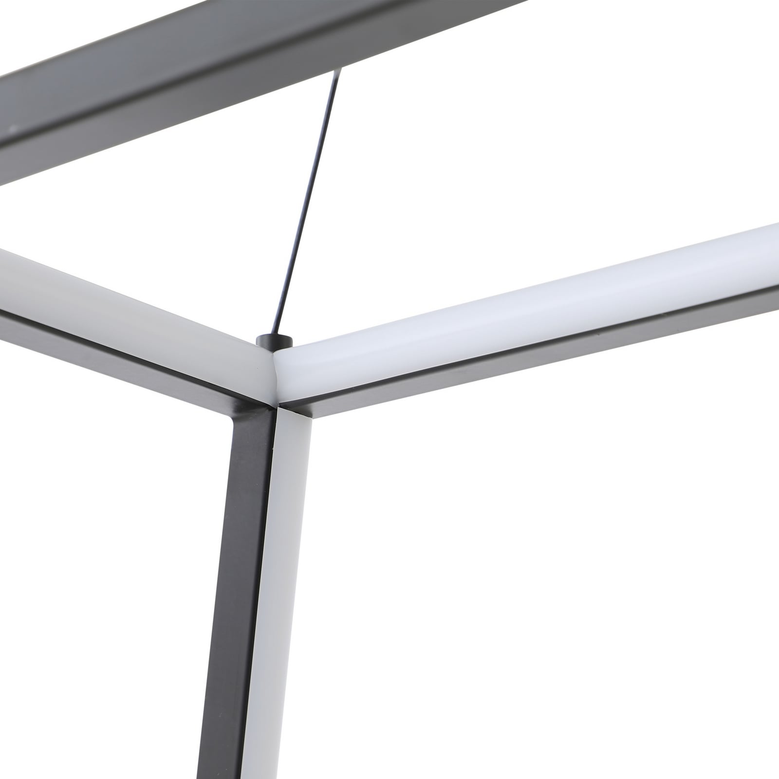 LED pendellampe Mensola aluminium dimbar svart 75 cm hylle