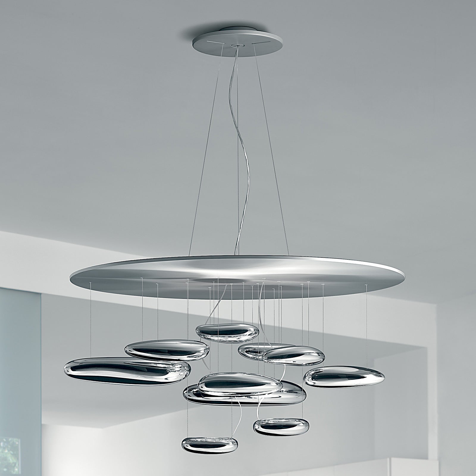 LED pendellampe Mercury dimbar Ø110 cm 2700K aluminium bakside
