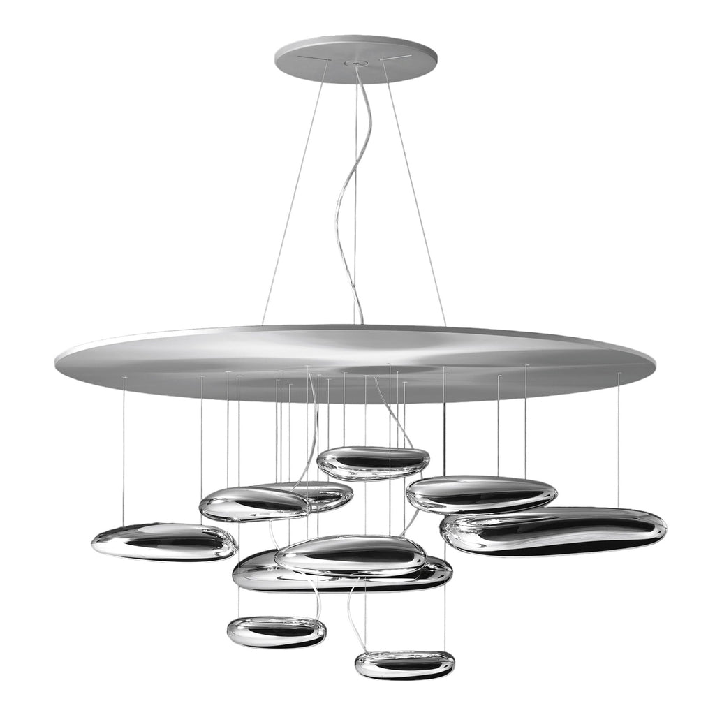 LED pendellampe Mercury dimbar Ø110 cm 2700K aluminium montert i rom