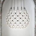 LED pendellampe Mesh dimbar Ø100 cm 64W varmhvit fra Luceplan forfra