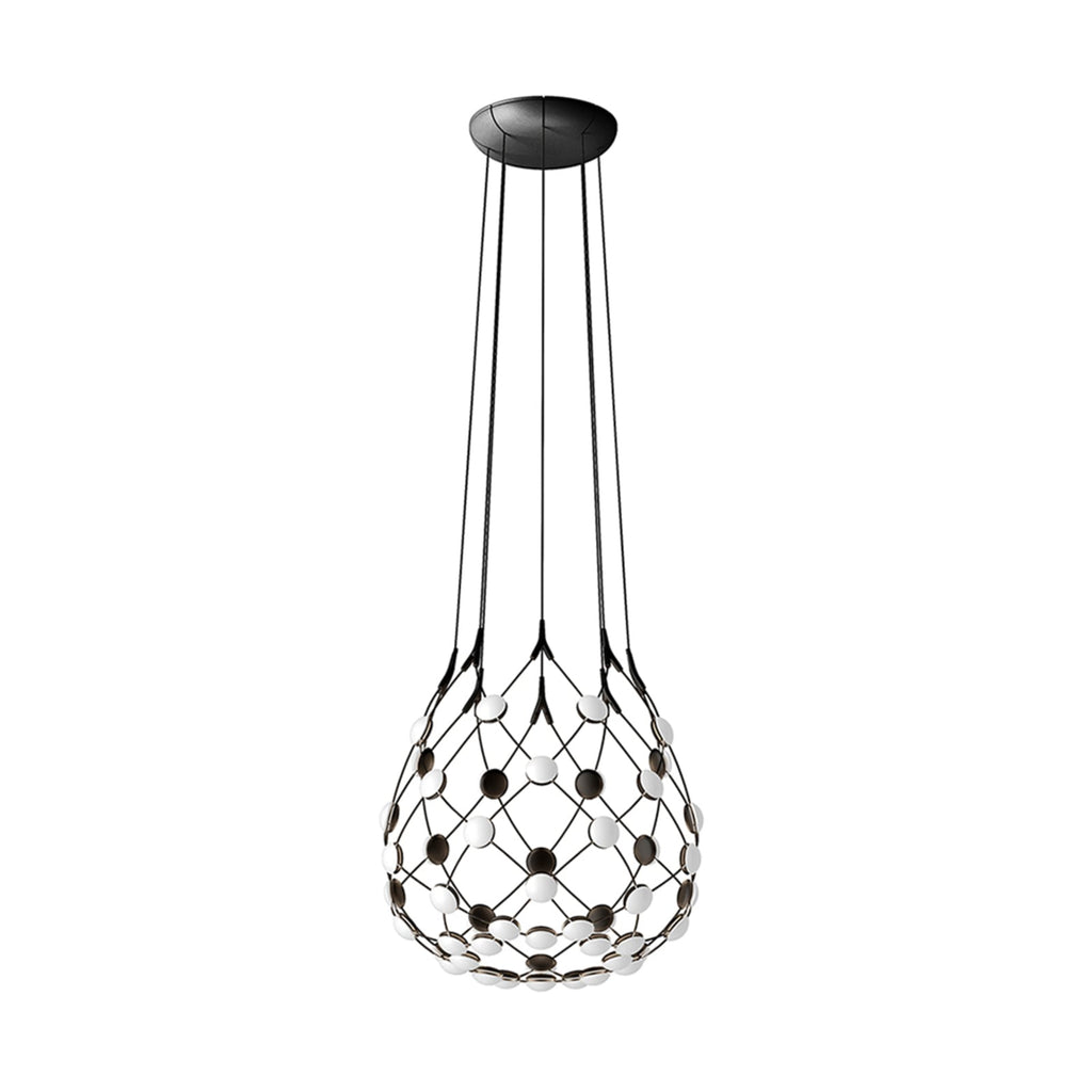 LED pendellampe Mesh dimbar Ø100 cm 64W varmhvit fra Luceplan bakside