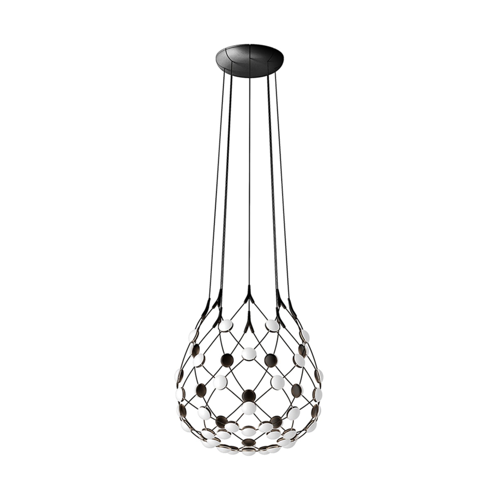 LED pendellampe Mesh dimbar Ø100 cm 64W varmhvit fra Luceplan bakside