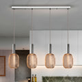LED pendellampe Micron 4-lys krom/gull forfra