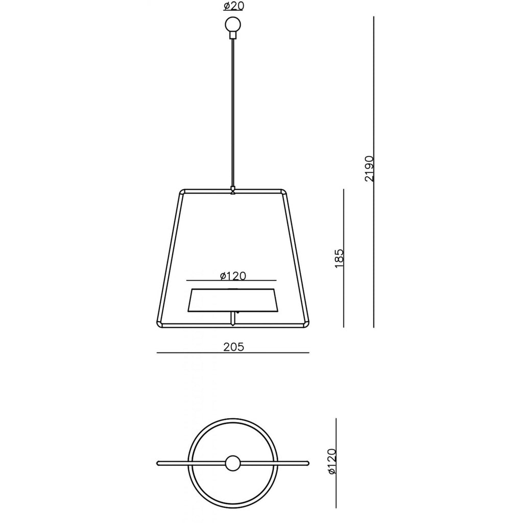 LED pendellampe Miram oppladbar blå dimbar IP54 montert
