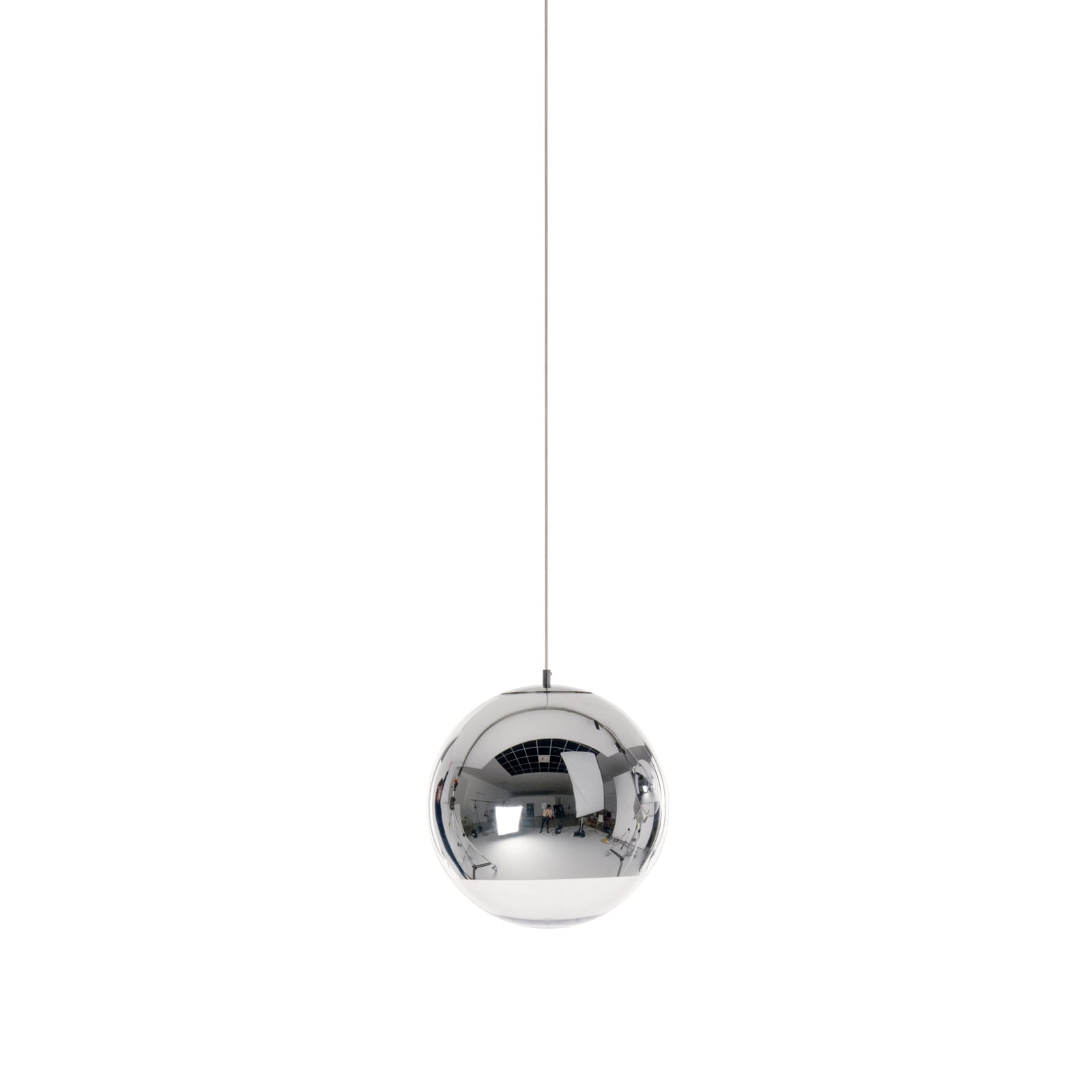 LED pendellampe Mirror Ball dimbar krom Ø40 cm bakside