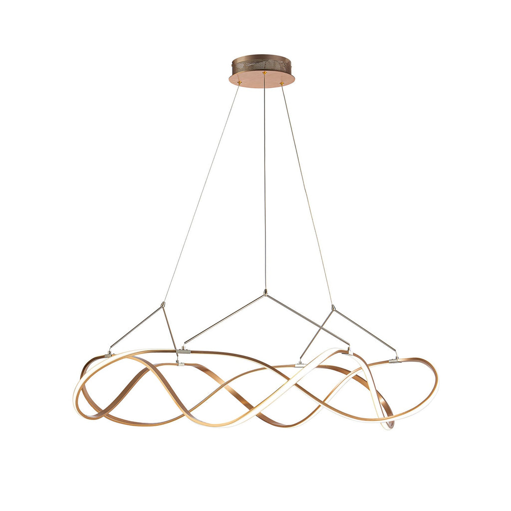 LED pendellampe Molly dimbar roségull Ø110 cm detalj