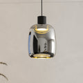 LED pendellampe Molochio-Z svart/krom glass Ø18 cm forfra