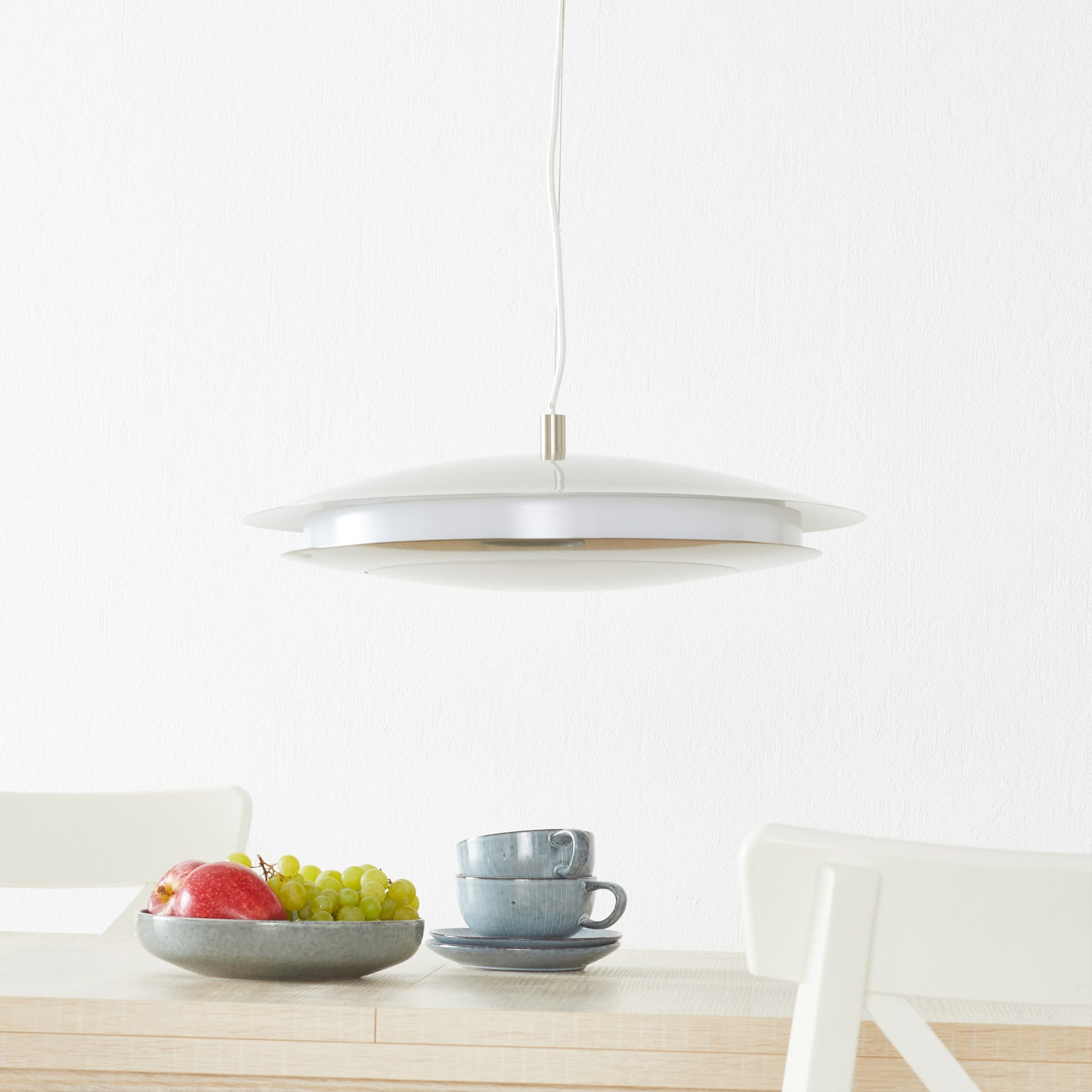 LED pendellampe Moneva-C matt nikkel bakside