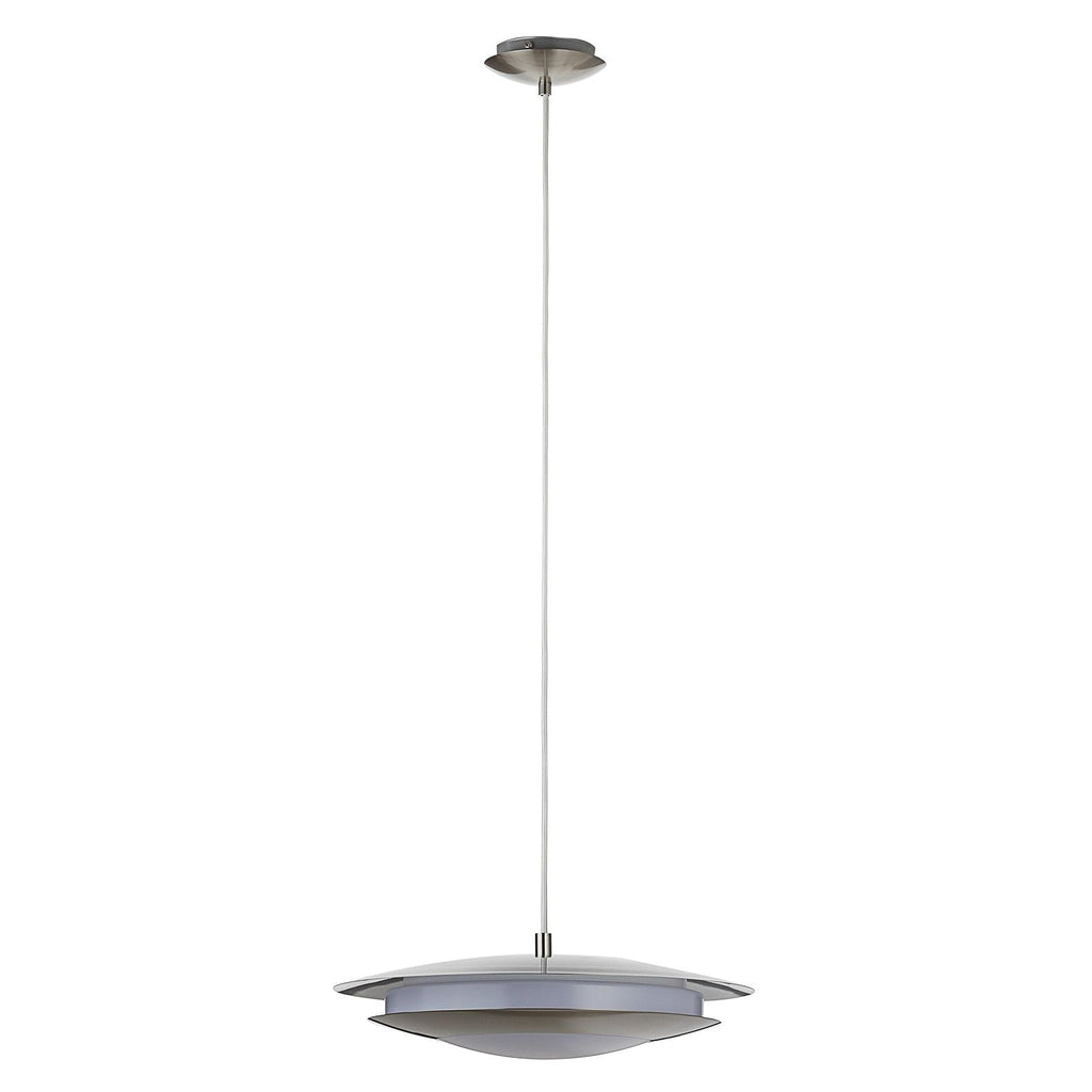 Detalj av LED pendellampe Moneva-C matt nikkel Ø40,5 cm