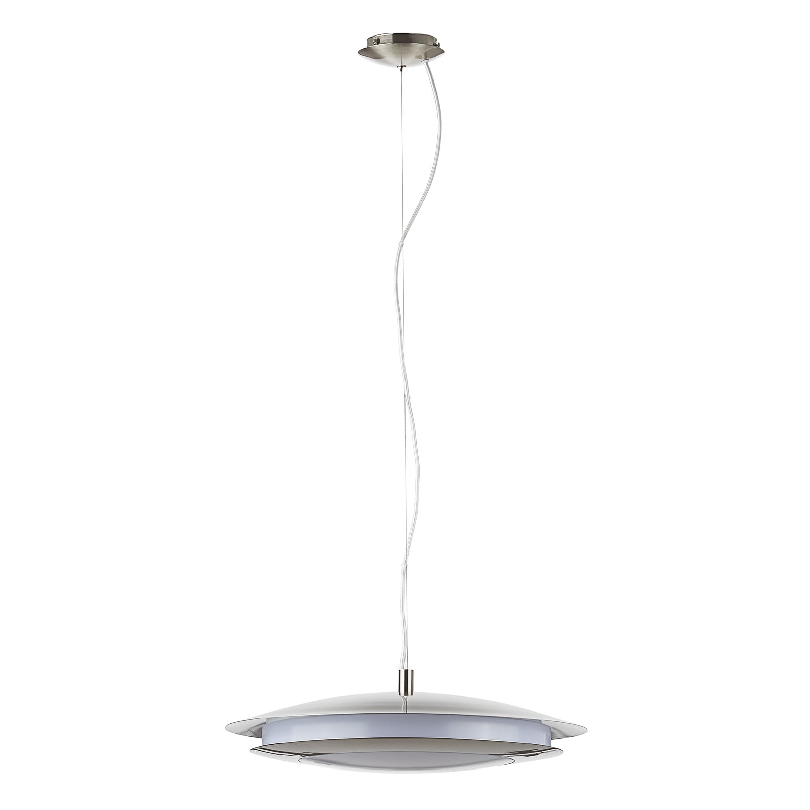 LED pendellampe Moneva-C matt nikkel detalj lysdiffusor