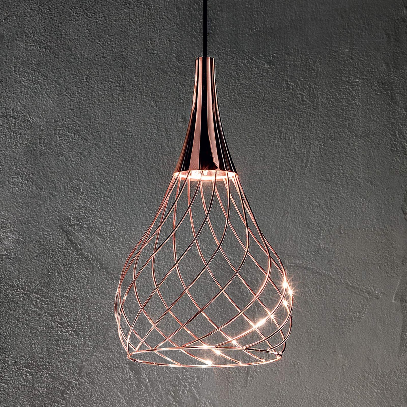 LED pendellampe Mongolfier_P1 dimbar kobber forfra