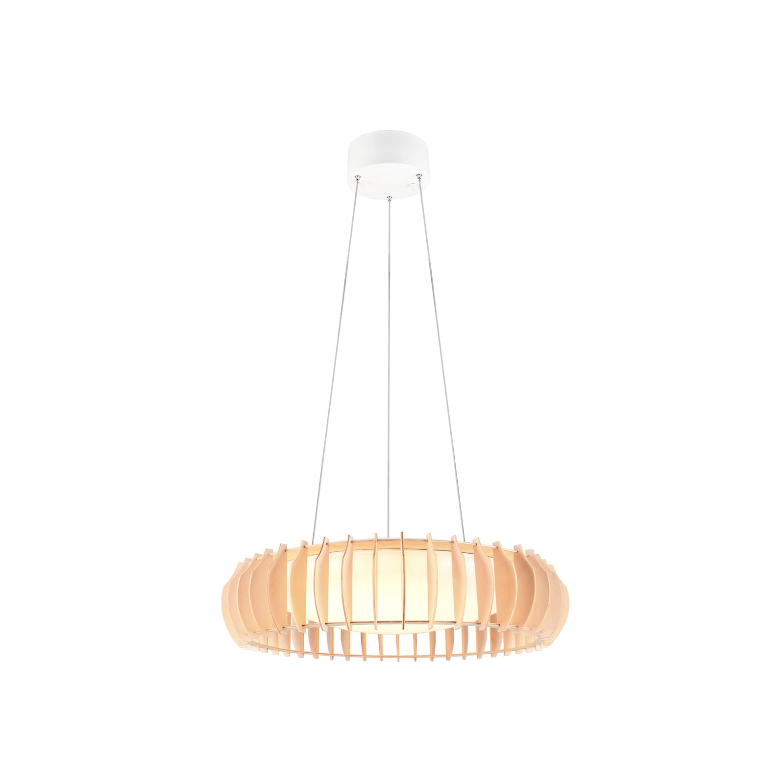 LED pendellampe Monte tre Ø60 cm dimbar CCT fjernkontroll bakside