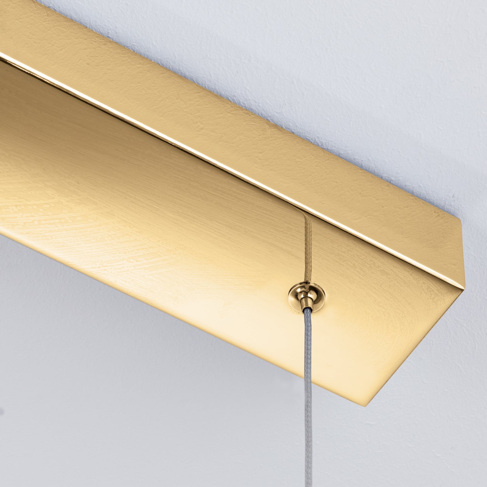 LED pendellampe Moon 5-lys gull krystall 100 cm dimbar detalj av krystall