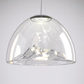LED pendellampe Mountain View glass klar Ø55 cm front