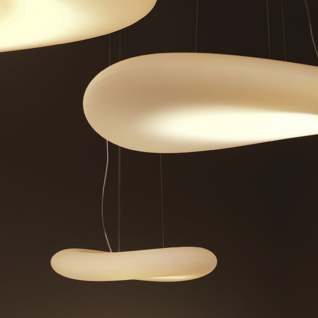 LED pendellampe Mr. Magoo dimbar DALI Ø52 cm hvit nærbilde av lys