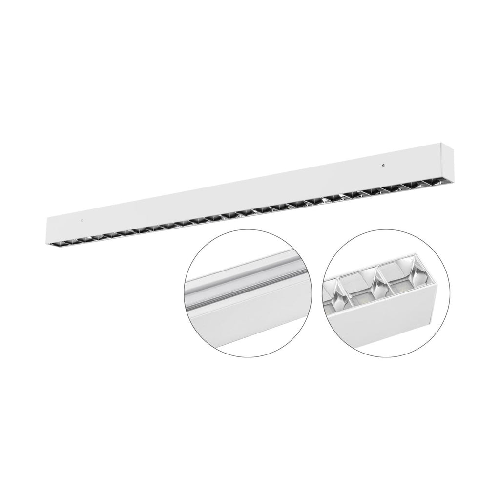 LED pendellampe Munus opp og ned 4000K aluminium 120 cm detalj av oppheng
