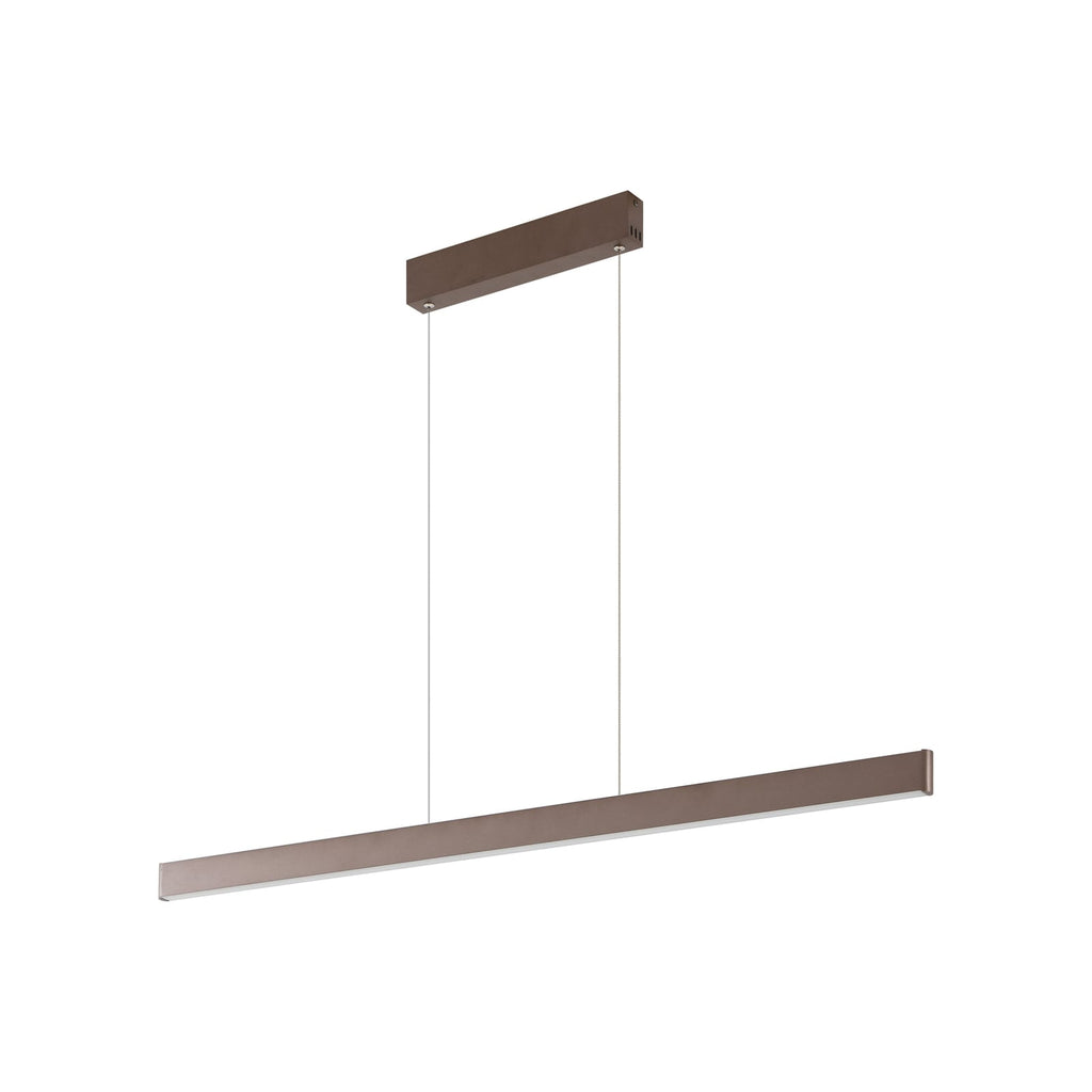 LED pendellampe Mylosh brun aluminium dimbar forfra