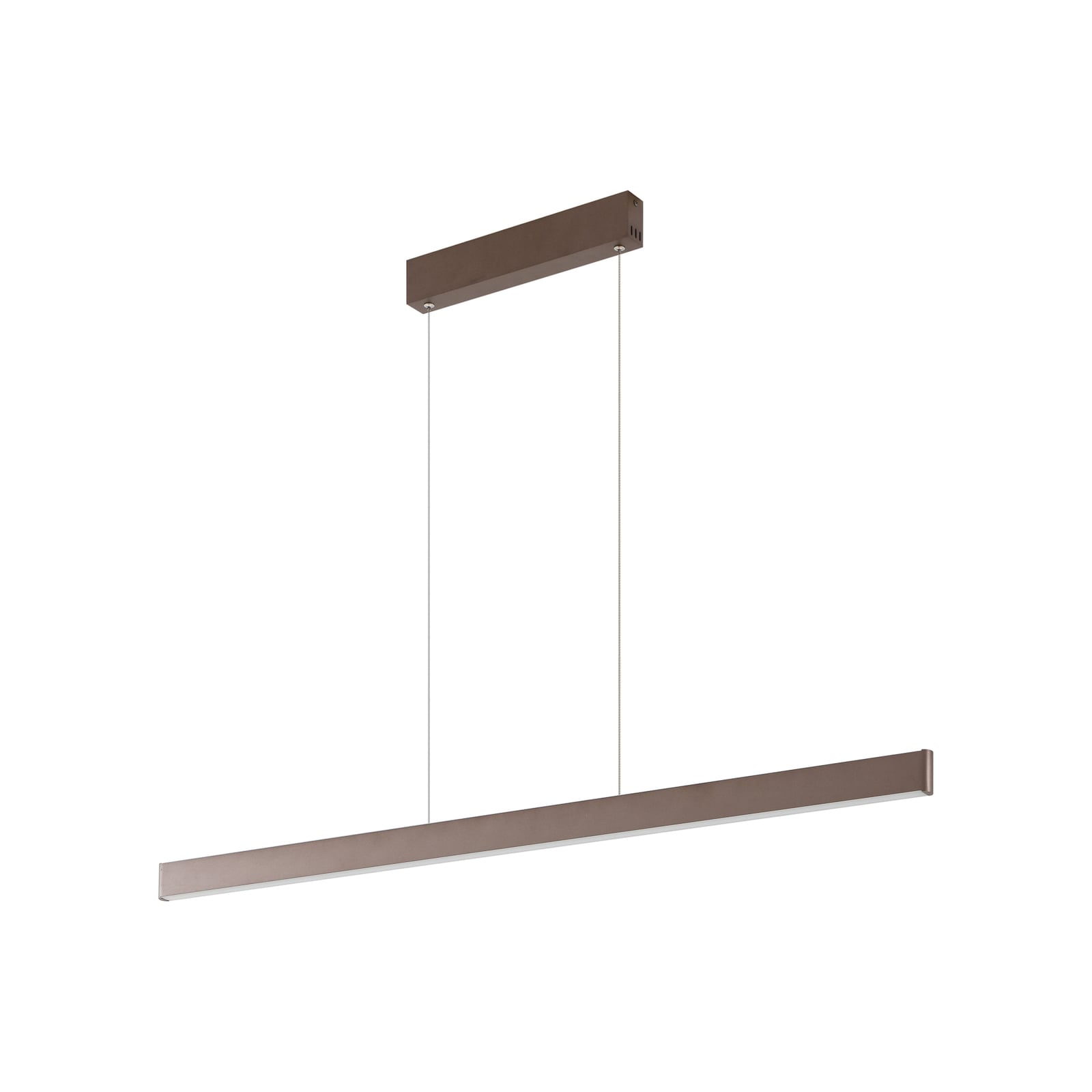 LED pendellampe Mylosh brun aluminium dimbar forfra